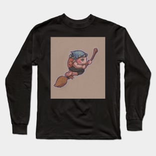 Kitchen Witch (on broom) Long Sleeve T-Shirt